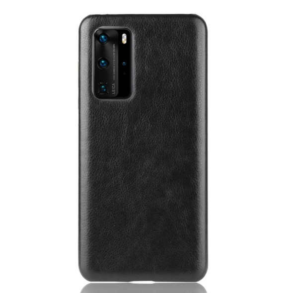 For Huawei P40 Pro Shockproof Litchi Texture PC + PU Case(Black)