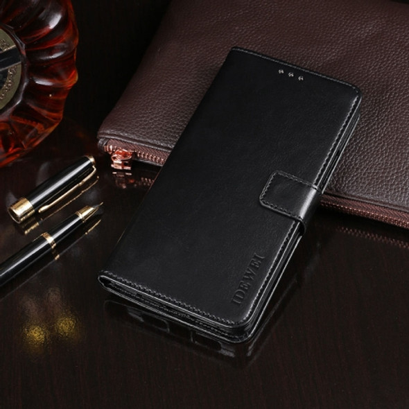 For Huawei P40 idewei Crazy Horse Texture Horizontal Flip Leather Case with Holder & Card Slots & Wallet(Black)