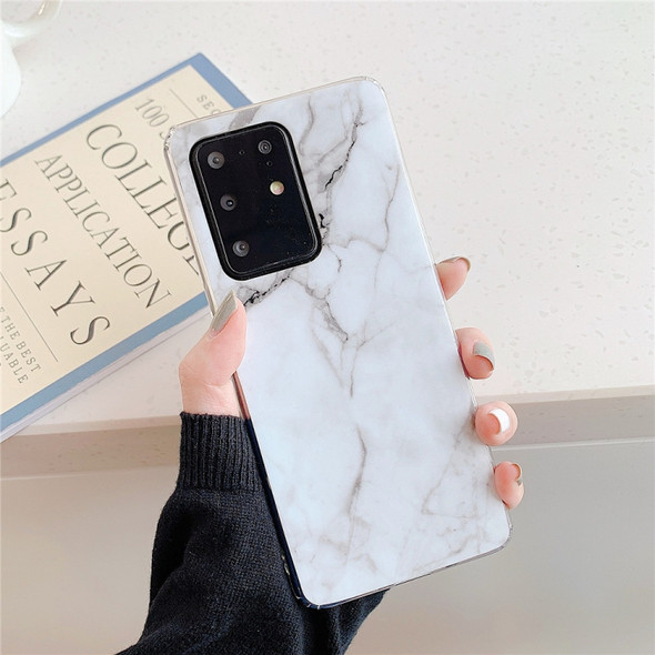 For Huawei P40 TPU Smooth Marbled IMD Mobile Phone Case(White F6)