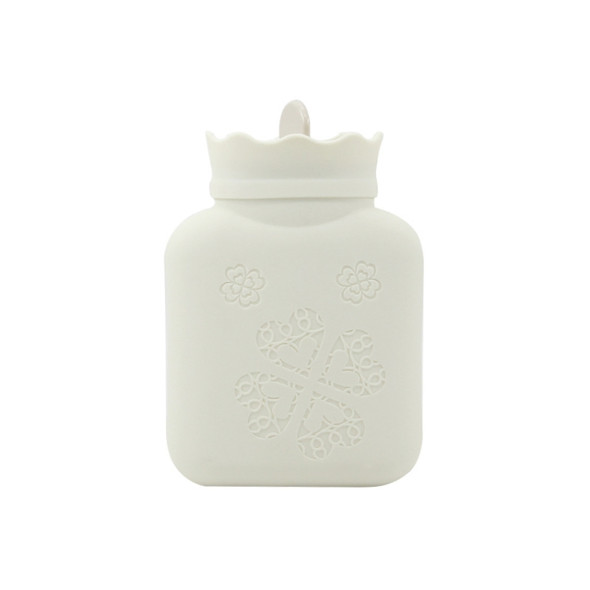 Silica Gel Water Bag Round Square Warm Water Bag(White)