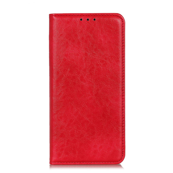 For LG K40S Magnetic Retro Crazy Horse Texture Horizontal Flip Leather Case with Holder & Card Slots(Red)