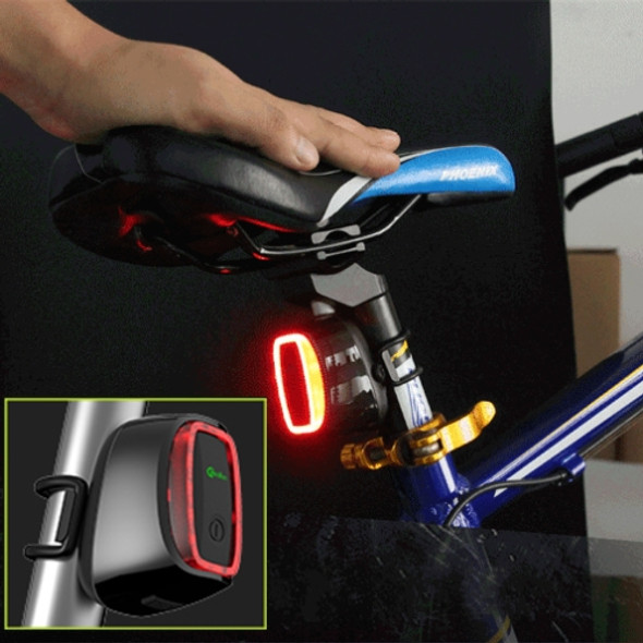Meilan X6 Smart Auto Brake Rear Light Rechargeable Bicycle Tail Light(Black)
