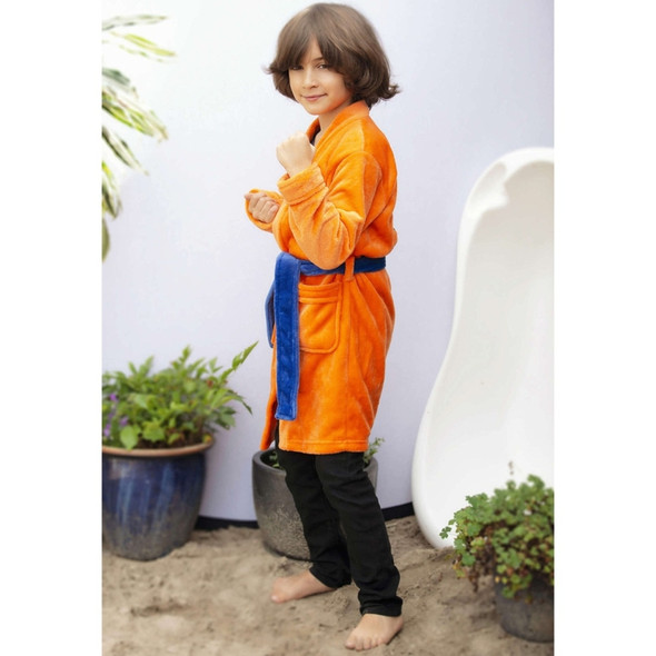 Coral Fleece Cosplay Robe Bathrobe for Child (Color:Orange Size:150)