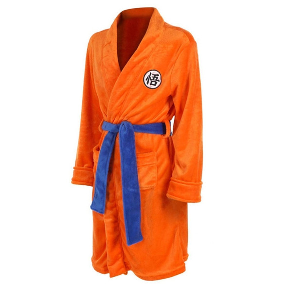 Coral Fleece Cosplay Robe Bathrobe for Adult (Color:Orange Size:M)