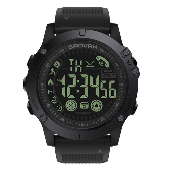 PR1-2 1.24 inch IP68 Waterproof Sport Smart Watch, Support Bluetooth / Sleep Monitor / Call Reminder(Black)