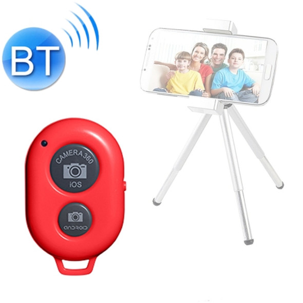 4 PCS Wireless Bluetooth Remote Control Selfie Selfie Stick Live Broadcast Video Controller(Red)