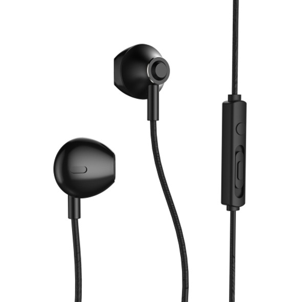 REMAX RM-711 Music Wired Earphone with MIC & Support Hands-free(Black)