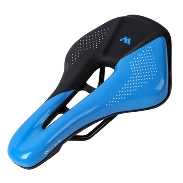 WEST BIKING Cycling Seat Hollow Breathable Comfortable Saddle Riding Equipment(Black Blue)