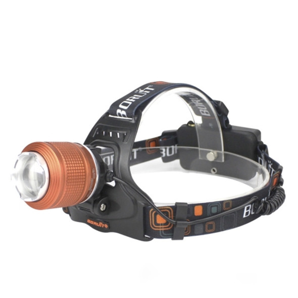 BORUIT CREE XM-L T6 Strong Zoom Rechargeable Outdoor Camping Headlight(Headlight)