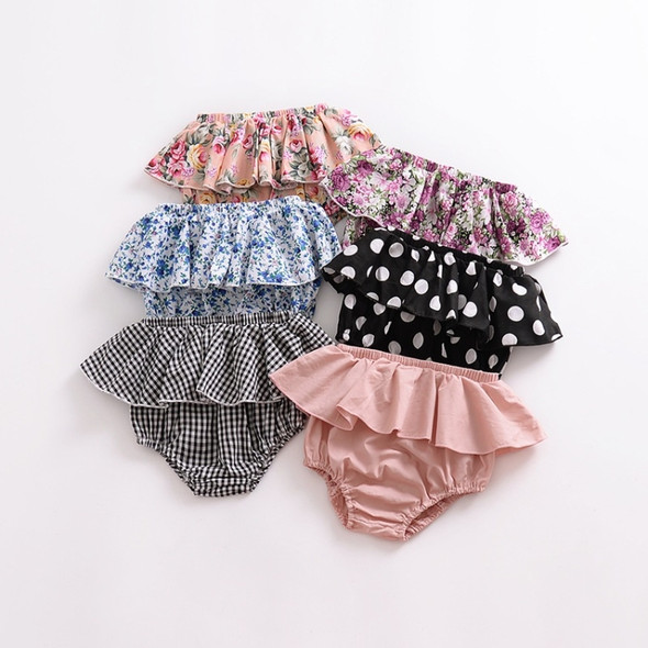 Baby Girl Lace Triangle Shorts Baby (Color:Bean Pink Size:100)