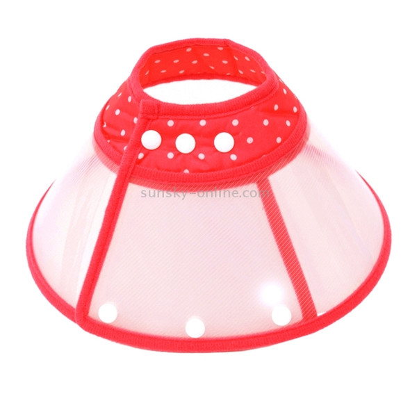 Elizabeth Pet Collar Headgear Ruff Funnel Cover Anti Bite Lick Safety Practical Neck Protective, Size: XL, Suitable for Neck 30-39cm(Red)