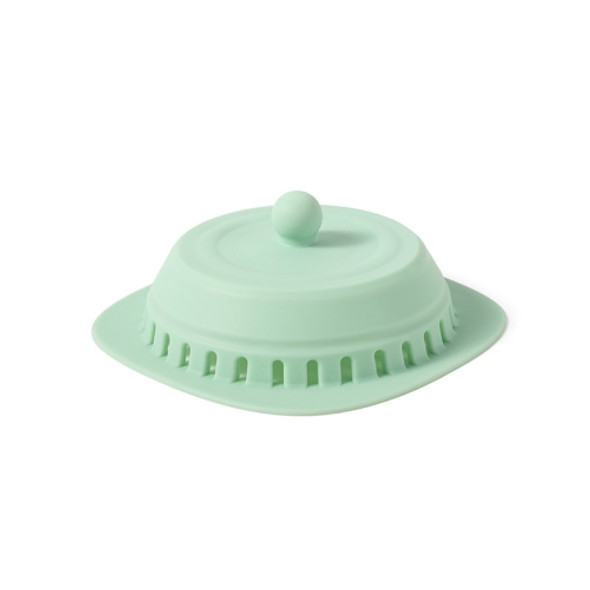 2 PCS Silicone Floor Drain Cover For Kitchen And Bathroom Sewer Press Deodorant Cover Filter(Light Green)