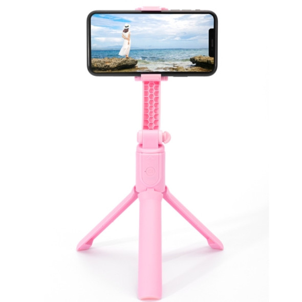 H5 Mobile Phone Single-Axis Stabilizer Anti-Shake Gimbal Bluetooth Selfie Stick Live Holder(Pink)