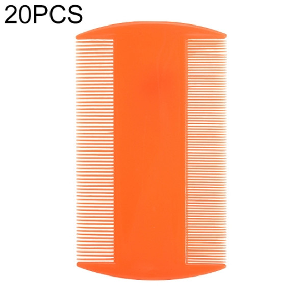 20 PCS Pet Comb Double-Sided Comb Dog Cleaning Supplies Cat Comb Pet Grooming Supplies(Orange)