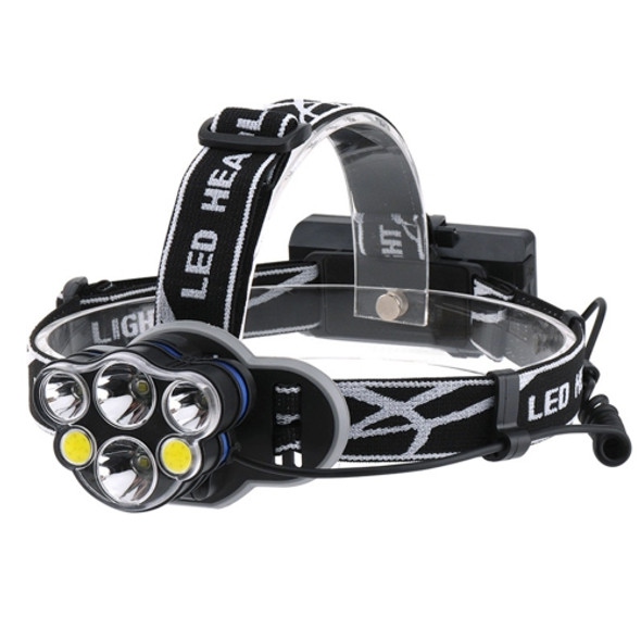YWXLight 6 LEDs Multifunctional Strong Headlight Night Fishing Warning USB Rechargeable Outdoor Headlight