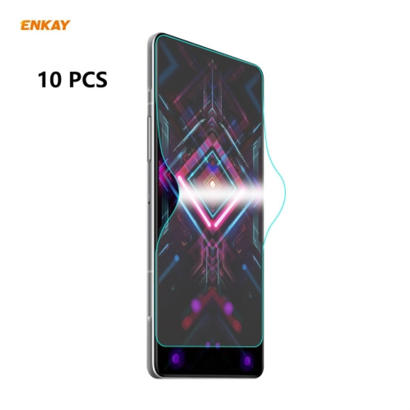 For Xiaomi Mi Poco X3 / X3 Pro 10 PCS ENKAY Hat-Prince Full Glue Full Coverage Screen Protector Explosion-proof Hydrogel Film