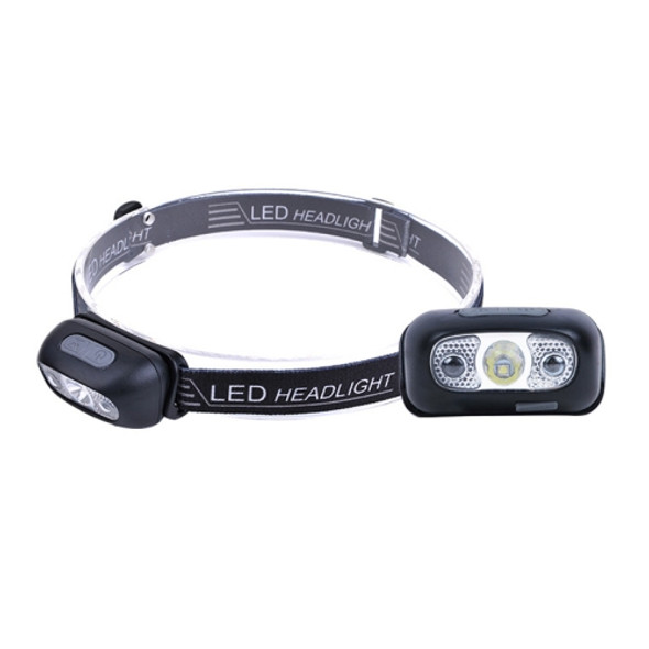 Smart Sensor Outdoor USB Headlight LED Portable Strong Light Night Running Headlight, Colour: Black 3W 100LM