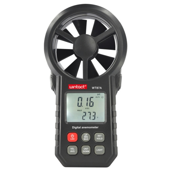 WT87A Portable Anemometer Thermometer Wind Speed Gauge Meter