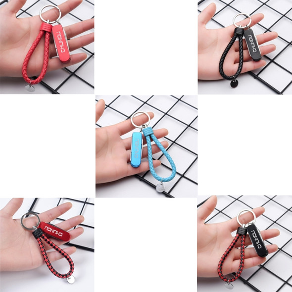 CHUNOU Multifunctional Stainless Steel Folding Nail Clipper Metal Keychain, Colour: Blue Rope+Pendant