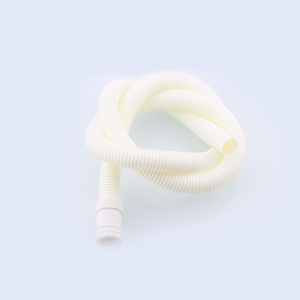 2 PCS 18mm Diameter Plastic Drain Pipe Water Outlet Extension Hose with Clamp for Semi-automatic Washing Machine / Air Conditioner, Size:1m Length