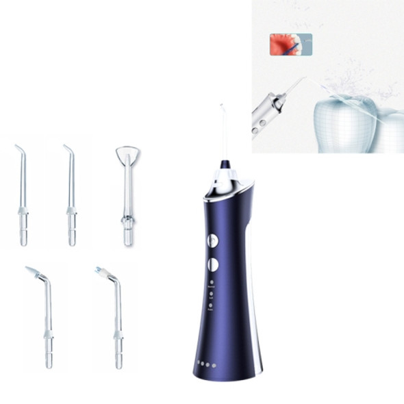 Electric Tooth Punch Dental Scaler Water Floss Household Portable Oral Cleaning Machine(Blue)