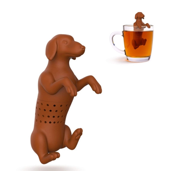 2 PCS Silicone Puppy Tea Maker Tea Leak(Brown)