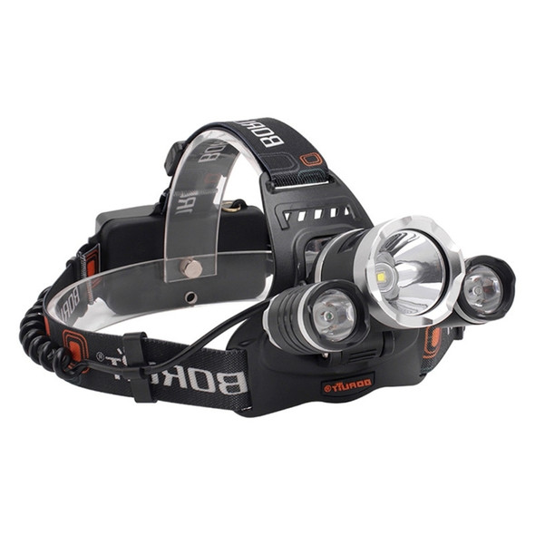 BORUIT 4000LM High-power Highlight Bright Light Rechargeable Flashlight Outdoor Fishing LED Headlight (Headlamp+2xBattery)