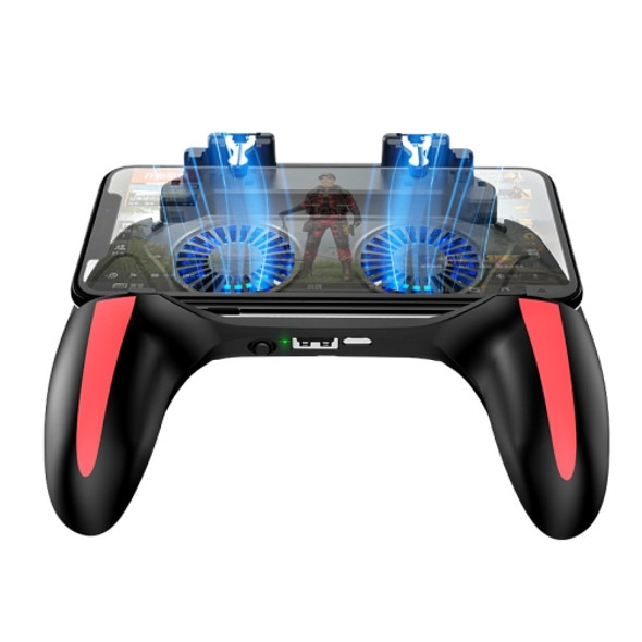 H10 4 in 1 Dual Fan Cooling Gamepad Game Auxiliary Button Grip with Stand & 5000mAh Power Bank Function