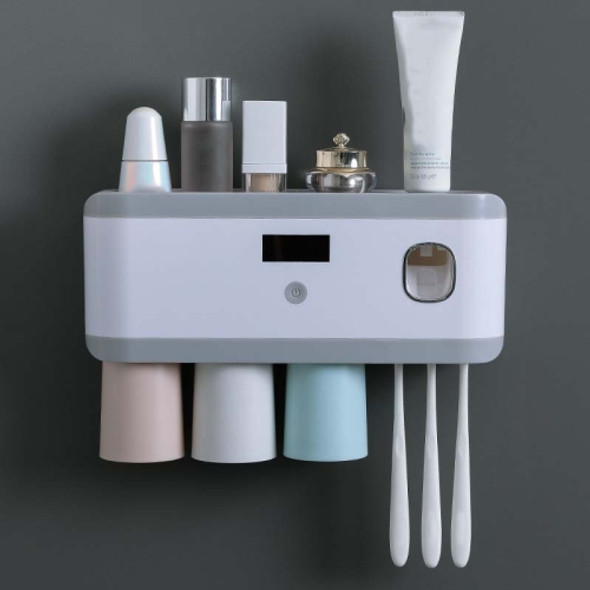 Ultraviolet Sterilization Smart Toothbrush Holder Sterilizer, Colour: Color Cup Three-port