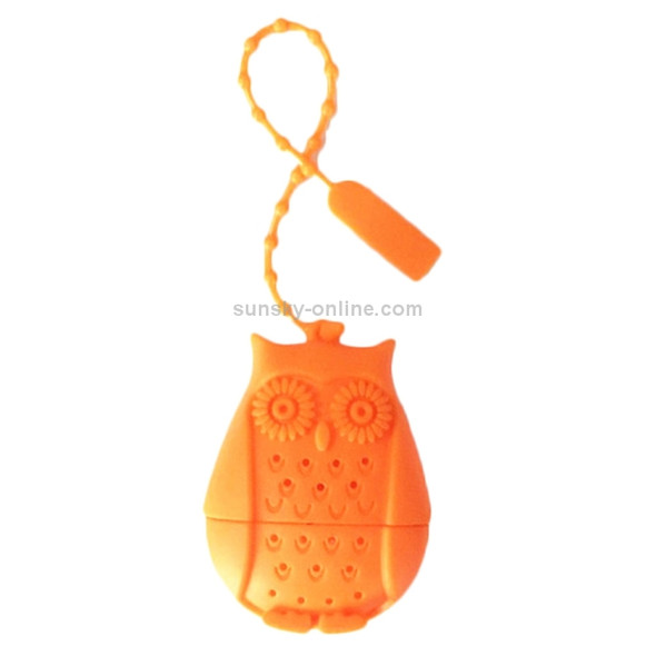 2PCS Creative Cute Owl Tea Strainer Tea Bags  Food Grade Silicone Tea Infuser Filter(Orange)
