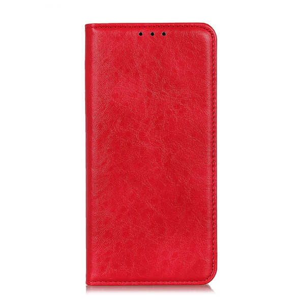 For LG K50S Magnetic Retro Crazy Horse Texture Horizontal Flip Leather Case with Holder & Card Slots(Red)