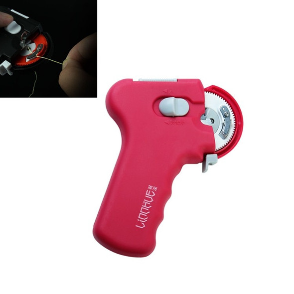 LINHU Automatic Hooking Device Multifunctional Hooking Device Electric Knotting Device, Style:Long Handle(Red)