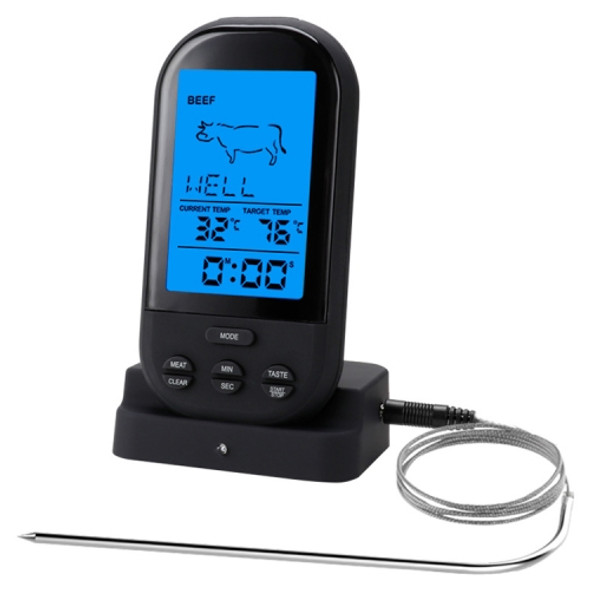 TS-HY62 Digital Kitchen Food Cooking BBQ Wireless Thermometer(Black)