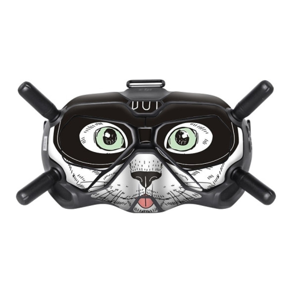 Sunnylife FV-TZ453 PVC Anti-Scratch And Non-Sticky Protective Sticker For DJI FPV Goggles V2(2 Big Face Cat)