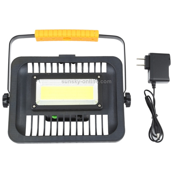 W829 50W COB LED Multifunctional Outdoor Work Light Rechargeable Floodlight with Portable Stand, US Plug
