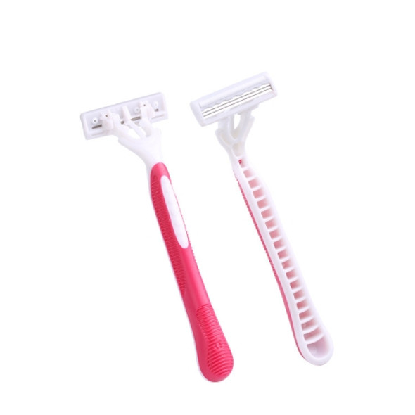 4 PCS Ladies Shaving Knife Manual Whole Body Hair Removal Rake-Shaped Razor(Red)