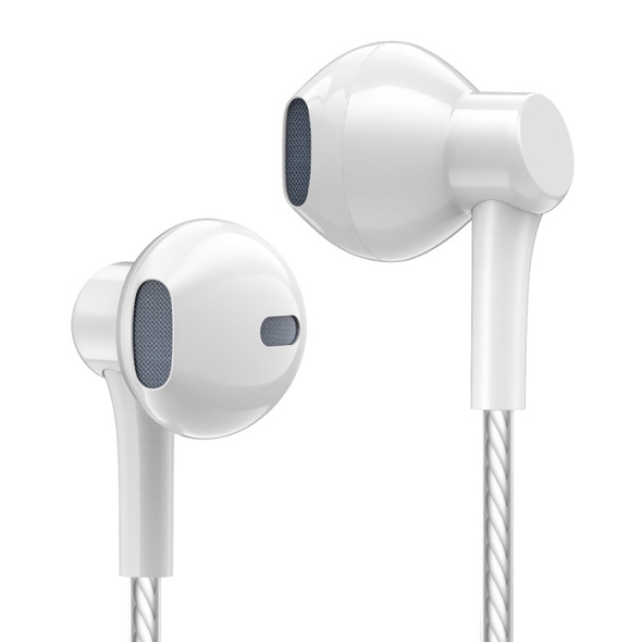 PTM P7 Stereo Bass Earphone Headphone with Microphone Wired Gaming Headset for Phones Samsung Xiaomi iPhone Apple Ear Phone(White)