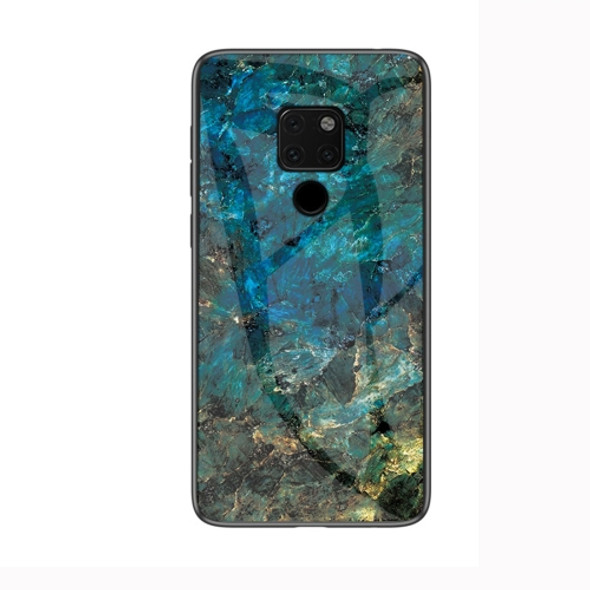 Marble Glass Protective Case for Huawei Mate 20(Emerald)