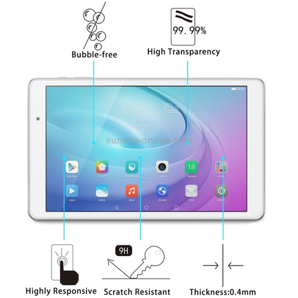 75 PCS for HUAWEI MediaPad T2 10.0 Pro 0.4mm 9H Surface Hardness Full Screen Tempered Glass Screen Protector