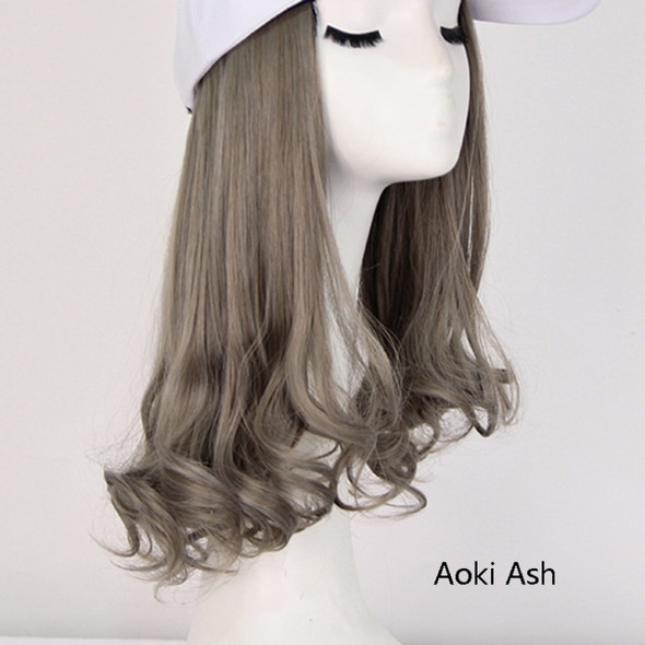 8261W Hat Wig  Short Pear Roll Detachable Wig Hat, Separate Wig(Aoki Ash Wig)