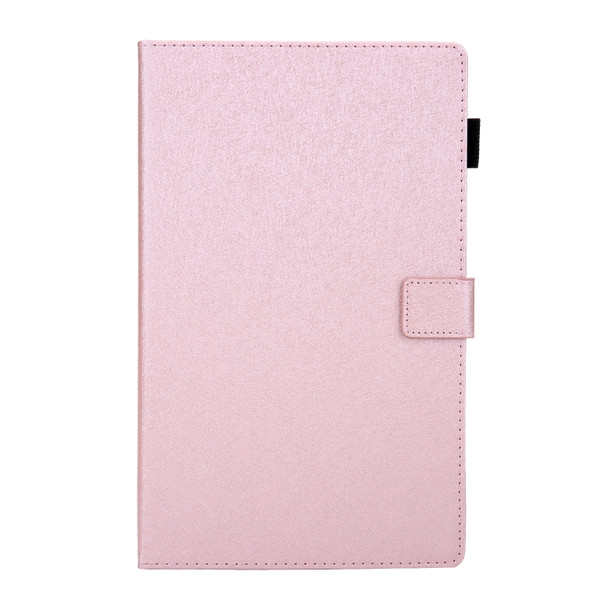 Hair Silky Texture Solid Color Horizontal Flip Leather Case with Holder & Card Slots & Photo Frame & Anti-Skid Strip For Samsung Galaxy Tab A 10.5 T590(Rose Gold)