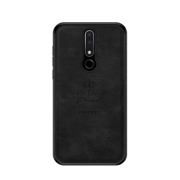 PINWUYO Shockproof Waterproof Full Coverage PC + TPU + Skin Protective Case for Nokia X3 / 3.1 Plus (Black)