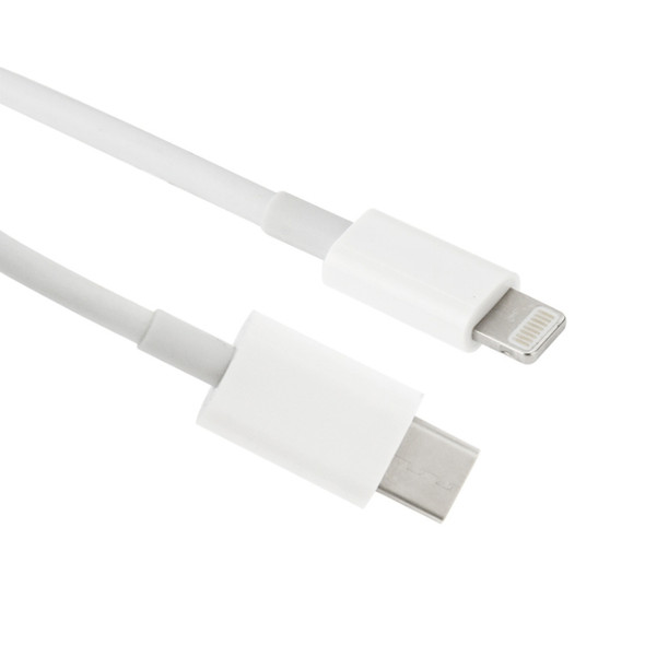 1m USB-C / Type-C 3.1  Male to 8 Pin Male Data Cable, For iPhone XR / iPhone XS MAX / iPhone X & XS / iPhone 8 & 8 Plus / iPhone 7 & 7 Plus / iPhone 6 & 6s & 6 Plus & 6s Plus / iPad(White)