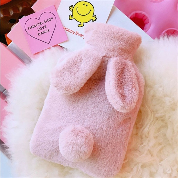 Cute Rabbit Hot Water Bottle Water Heating Handbag(Pink)