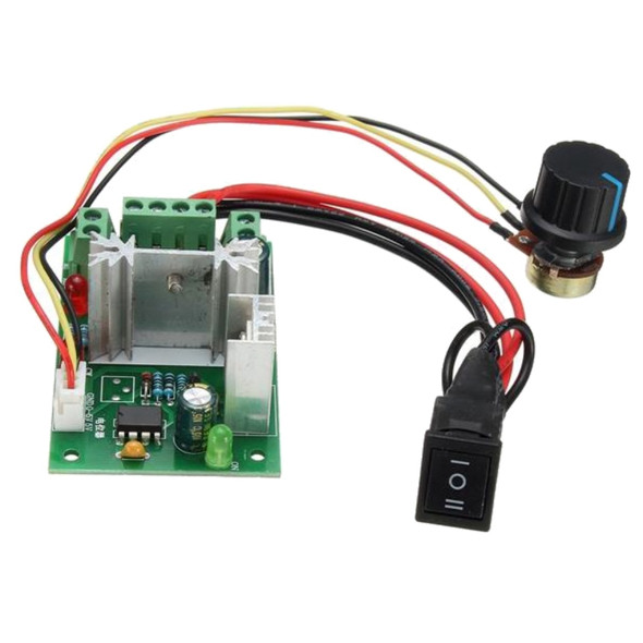 LDTR-WG0266 DC 6-30V 200W 16KHz PWM Motor Speed Controller Regulator Reversible Control Forward/Reverse Switch (Green)