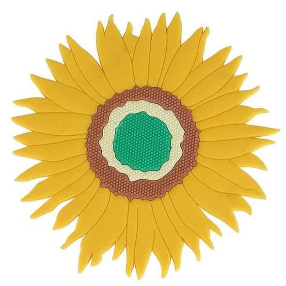 Creative Sunflower Shape Silicone Dining Table Tea Cup Pad Heat-Resistant Anti-scald Vegetable Mat Insulation Mat