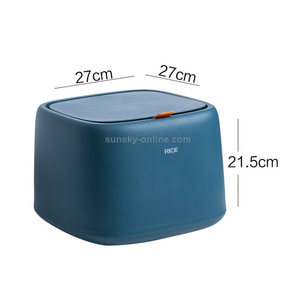Household Sealed Insect-proof Moisture-proof Rice Box Rice Barrel Rice Cylinder with Lid(Dark Blue)