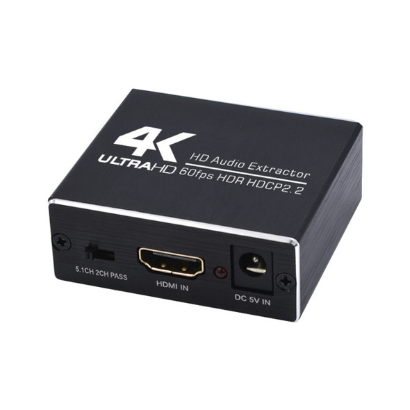 AY78V20 4K 60Hz HDMI 2.0 Audio Splitter 5.1 ARC HD-MI Audio Extractor HDCP 2.2 HDR10 Audio Converter 4K HD-MI Optical TOSLINK SPDIF