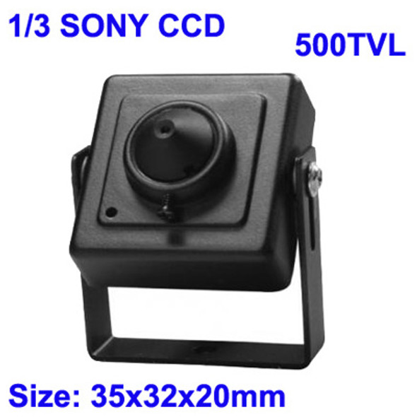 1/3 SONY Color 500TVL Mini CCD Camera, Mini Pin Hole Lens Camera, Size: 35 x 32 x 20mm