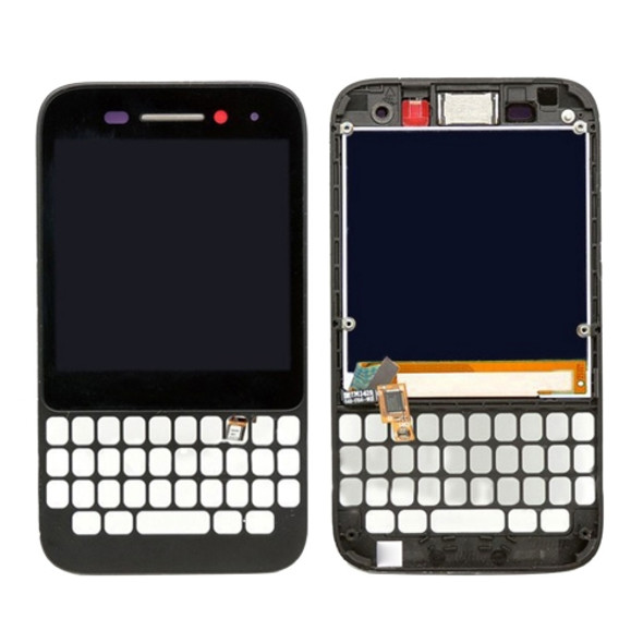 LCD Screen and Digitizer Full Assembly with Frame for BlackBerry Q5(Black)